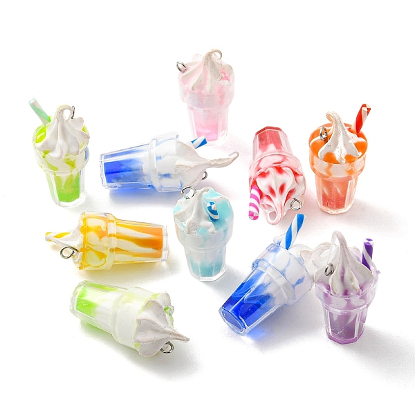 PandaHall Translucent Resin Pendants, Drink Charms, Juice Ice Cream Cup with Metal Loops, Mixed Color, 26x13mm, Hole: 2mm, about 10pcs/bag..., Multicolor
PandaHall Translucent Resin Pendants, Drink Charms, Juice Ice Cream Cup with Metal Loops, Mixed Color, 26x13mm, Hole: 2mm, about 10pcs/bag..., Multicolor