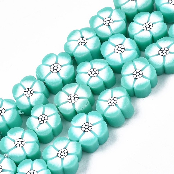 PandaHall Handmade Polymer Clay Beads Strands, Flower, Turquoise, 8~10.5x8~10x4~5mm, Hole: 1.2mm, about 36~39pcs/strand, 12.40 inch~..., Green
PandaHall Handmade Polymer Clay Beads Strands, Flower, Turquoise, 8~10.5x8~10x4~5mm, Hole: 1.2mm, about 36~39pcs/strand, 12.40 inch~..., Green