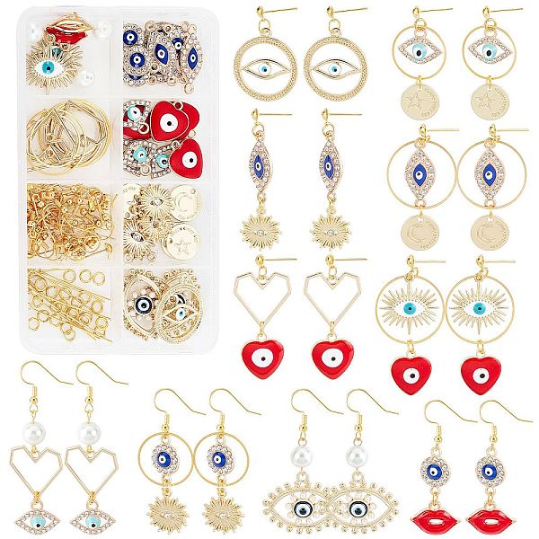 PandaHall SUNNYCLUE DIY Evil Eye Drop Earring Making Kit, Including Alloy Links and Pendants, Glass Pearl Beads, Brass Linking Rings & Stud..., Multicolor
PandaHall SUNNYCLUE DIY Evil Eye Drop Earring Making Kit, Including Alloy Links and Pendants, Glass Pearl Beads, Brass Linking Rings & Stud..., Multicolor