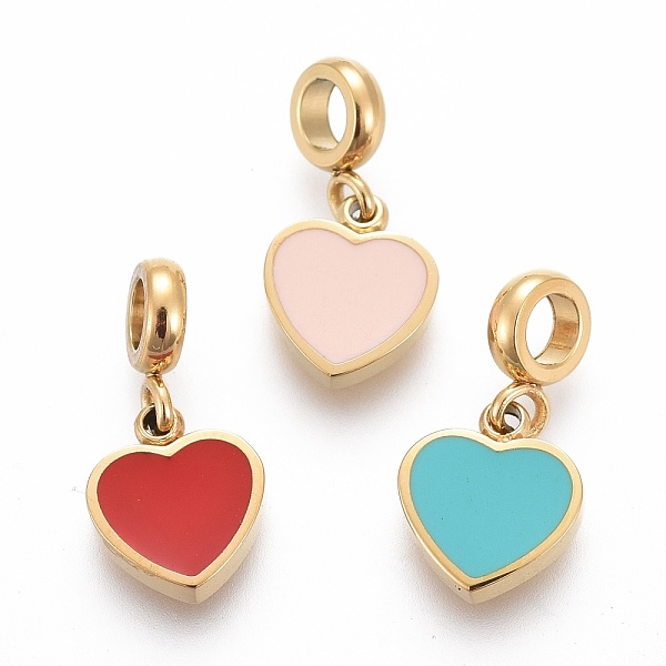 PandaHall Ion Plating(IP) 304 Stainless Steel Enamel Charms, Heart, Golden, Mixed Color, 13.2mm, Charm: 8.6x6.5x1.8mm, Hole: 2.5mm Stainless..., Multicolor
PandaHall Ion Plating(IP) 304 Stainless Steel Enamel Charms, Heart, Golden, Mixed Color, 13.2mm, Charm: 8.6x6.5x1.8mm, Hole: 2.5mm Stainless..., Multicolor
