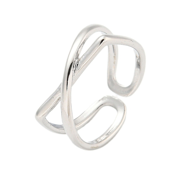 PandaHall Brass Open Cuff Ring, Criss Cross Rings for Women, Platinum, 6mm, Adjustable Brass
PandaHall Brass Open Cuff Ring, Criss Cross Rings for Women, Platinum, 6mm, Adjustable Brass