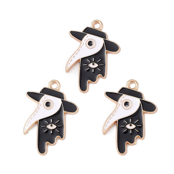 PandaHall Alloy Enamel Pendants, Light Gold, Plague Doctor/Crow with Sickle Charm, Black, 25.5x17.5x1.5mm, Hole: 2mm Alloy+Enamel Bird Black
PandaHall Alloy Enamel Pendants, Light Gold, Plague Doctor/Crow with Sickle Charm, Black, 25.5x17.5x1.5mm, Hole: 2mm Alloy+Enamel Bird Black