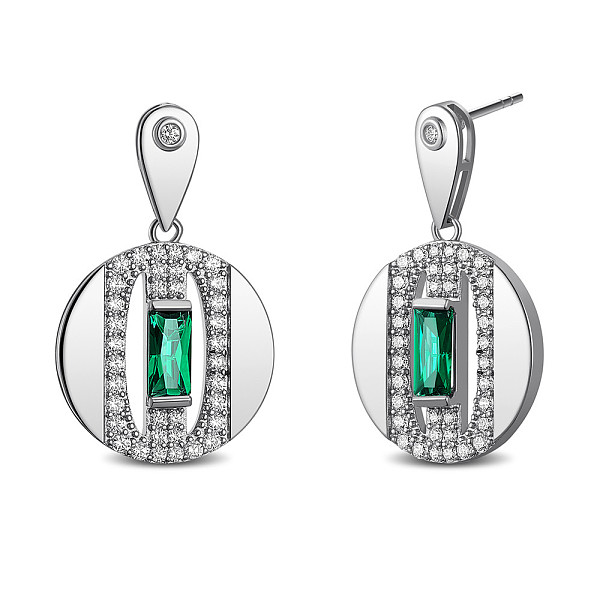 PandaHall SHEGRACE Brass Micro Pave Grade AAA Cubic Zirconia Dangle Stud Earrings, Flat Round, Green, Platinum, 33x20mm Brass Flat Round...
PandaHall SHEGRACE Brass Micro Pave Grade AAA Cubic Zirconia Dangle Stud Earrings, Flat Round, Green, Platinum, 33x20mm Brass Flat Round...