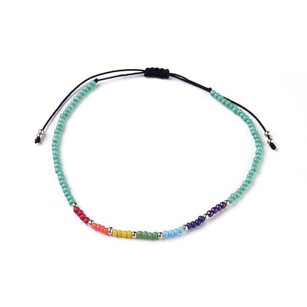 PandaHall Chakra Jewelry, Nylon Thread Braided Beads Bracelets, with Seed Beads, Turquoise, 46~75mm Nylon Green
PandaHall Chakra Jewelry, Nylon Thread Braided Beads Bracelets, with Seed Beads, Turquoise, 46~75mm Nylon Green