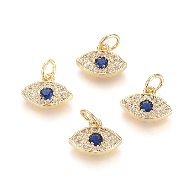 PandaHall Brass Micro Pave Cubic Zirconia Charms, with Jump Ring, Long-Lasting Plated, Evil Eye, Blue & Clear, Real 18K Gold Plated...
PandaHall Brass Micro Pave Cubic Zirconia Charms, with Jump Ring, Long-Lasting Plated, Evil Eye, Blue & Clear, Real 18K Gold Plated...