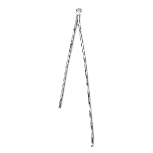 PandaHall Brass Round Snake Chains Tassel Pendants, Platinum, 52~72x1mm, Hole: 1.8mm Brass Others
PandaHall Brass Round Snake Chains Tassel Pendants, Platinum, 52~72x1mm, Hole: 1.8mm Brass Others