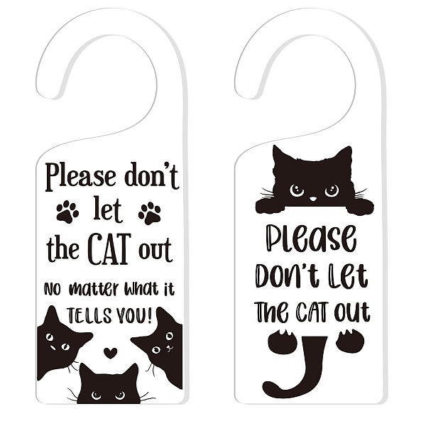 PandaHall Acrylic Notice Door Hanger Sign, Public Warning Sign, Don't Let Out, Cat Shape, 240x90x5mm, 2pcs/set Acrylic Cat Shape
PandaHall Acrylic Notice Door Hanger Sign, Public Warning Sign, Don't Let Out, Cat Shape, 240x90x5mm, 2pcs/set Acrylic Cat Shape
