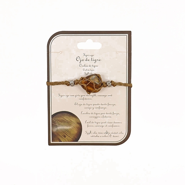 PandaHall Natural Tiger Eye Macrame Pouch Braided Bead Bracelet, Wax Cord Adjustable Bracelet, 9-7/8 inch(25cm) Tiger Eye
PandaHall Natural Tiger Eye Macrame Pouch Braided Bead Bracelet, Wax Cord Adjustable Bracelet, 9-7/8 inch(25cm) Tiger Eye