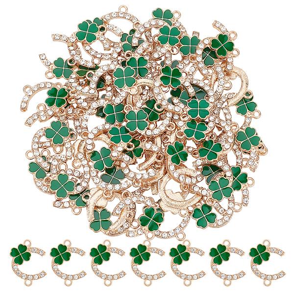 PandaHall DICOSMETIC 60Pcs Four Leaf Clovers C Shape with Clover Charm Alloy Good Luck Charm Enamel Shamrock Charm Crystal Gems Pendant St...., Clear
PandaHall DICOSMETIC 60Pcs Four Leaf Clovers C Shape with Clover Charm Alloy Good Luck Charm Enamel Shamrock Charm Crystal Gems Pendant St...., Clear