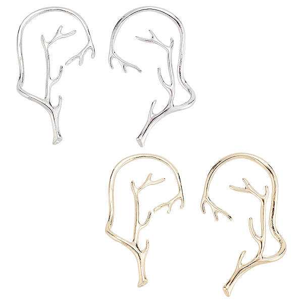 PandaHall ANATTASOUL 4Pcs 4 Style Alloy Antler Cuff Earrings, Climber Wrap Around Earrings for Women, Platinum & Golden, 56x39x12mm...
PandaHall ANATTASOUL 4Pcs 4 Style Alloy Antler Cuff Earrings, Climber Wrap Around Earrings for Women, Platinum & Golden, 56x39x12mm...