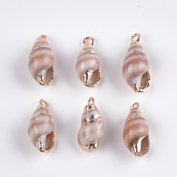 PandaHall Electroplate Spiral Shell Pendants, with Iron Findings, Light Gold, Seashell Color, 16~20x8~9x7~8mm, Hole: 1.5mm Spiral Shell...
PandaHall Electroplate Spiral Shell Pendants, with Iron Findings, Light Gold, Seashell Color, 16~20x8~9x7~8mm, Hole: 1.5mm Spiral Shell...