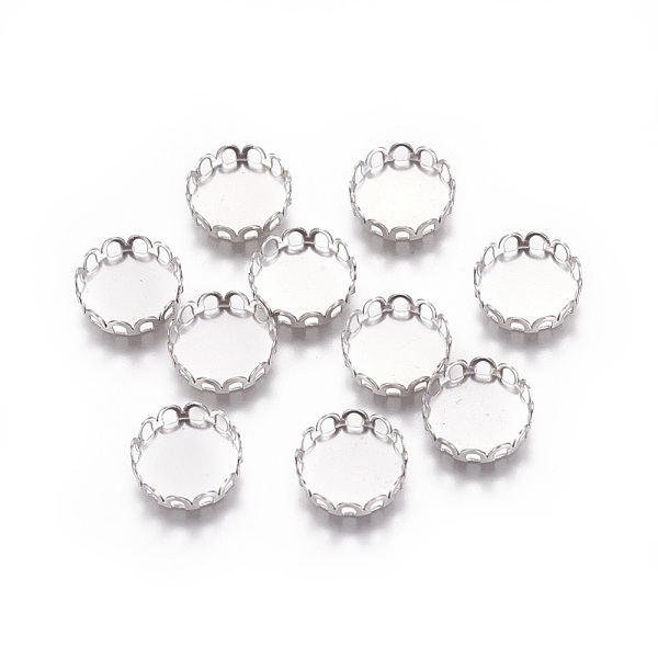 PandaHall 316 Surgical Stainless Steel Lace Edge Bezel Cups, Cabochon Settings, Flat Round, Stainless Steel Color, Tray: 10mm, 11x3mm 316...
PandaHall 316 Surgical Stainless Steel Lace Edge Bezel Cups, Cabochon Settings, Flat Round, Stainless Steel Color, Tray: 10mm, 11x3mm 316...