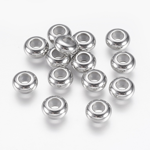 PandaHall 201 Stainless Steel Beads, with Rubber Inside, Slider Beads, Stopper Beads, Rondelle, Stainless Steel Color, 8x4mm, Hole: 2mm 201...
PandaHall 201 Stainless Steel Beads, with Rubber Inside, Slider Beads, Stopper Beads, Rondelle, Stainless Steel Color, 8x4mm, Hole: 2mm 201...