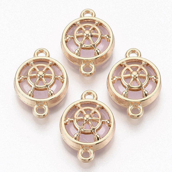 PandaHall Glass Links connectors, with Light Gold Plated Alloy Findings, Flat Round with Helm, Pearl Pink, 13.5x19.5x6.5mm, Hole: 1.6mm...
PandaHall Glass Links connectors, with Light Gold Plated Alloy Findings, Flat Round with Helm, Pearl Pink, 13.5x19.5x6.5mm, Hole: 1.6mm...