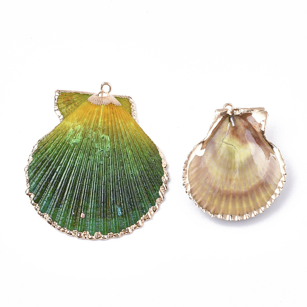 PandaHall Spray Paint & Electroplate Sea Shell Pendants, with Iron Findings, Light Gold, Colorful, 40~61x36~54x3~10mm, Hole: 2mm Other Sea...
PandaHall Spray Paint & Electroplate Sea Shell Pendants, with Iron Findings, Light Gold, Colorful, 40~61x36~54x3~10mm, Hole: 2mm Other Sea...