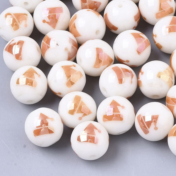 PandaHall Christmas Opaque Glass Beads, Round with Electroplate Christmas Hat Pattern, Rainbow Plated, 10mm, Hole: 1.2mm Glass Round White
PandaHall Christmas Opaque Glass Beads, Round with Electroplate Christmas Hat Pattern, Rainbow Plated, 10mm, Hole: 1.2mm Glass Round White