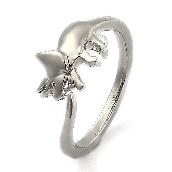 PandaHall Brass Cuff Rings, Open Rings, Dinosaur, Platinum, US Size 6 3/4(17.1mm) Brass
PandaHall Brass Cuff Rings, Open Rings, Dinosaur, Platinum, US Size 6 3/4(17.1mm) Brass