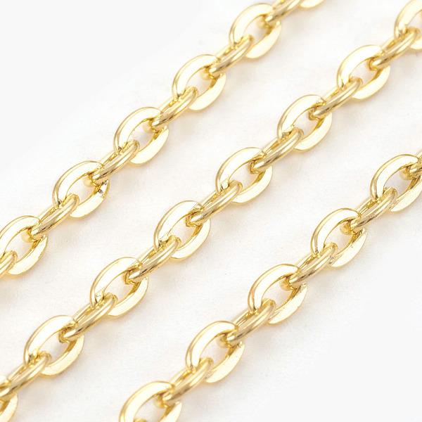 PandaHall Iron Cable Chains, Unwelded, with Spool, Flat Oval, Cadmium Free & Lead Free, Golden, 5.9x3.9x1mm, about 164.04 Feet(50m)/roll...
PandaHall Iron Cable Chains, Unwelded, with Spool, Flat Oval, Cadmium Free & Lead Free, Golden, 5.9x3.9x1mm, about 164.04 Feet(50m)/roll...