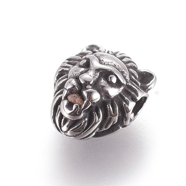 PandaHall 304 Stainless Steel Beads, Lion Head, Antique Silver, 11.5x10x7mm, Hole: 2.5mm 304 Stainless Steel Lion
PandaHall 304 Stainless Steel Beads, Lion Head, Antique Silver, 11.5x10x7mm, Hole: 2.5mm 304 Stainless Steel Lion