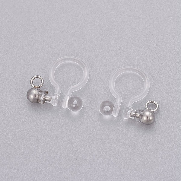 PandaHall Transparent U Type Painless Prevent Allergy Resin Ear Clip, with Stainless Steel Findings, Stainless Steel Color, 11x10.5x3mm...
PandaHall Transparent U Type Painless Prevent Allergy Resin Ear Clip, with Stainless Steel Findings, Stainless Steel Color, 11x10.5x3mm...