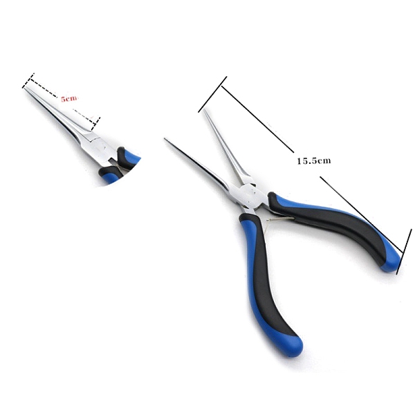 PandaHall High-Carbon Steel Jewelry Pliers, Long Needle Nose Plier, Blue, 155mm Carbon Steel Blue
PandaHall High-Carbon Steel Jewelry Pliers, Long Needle Nose Plier, Blue, 155mm Carbon Steel Blue
