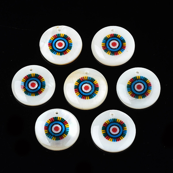 PandaHall Printed Freshwater Shell Charms, with Enamel, Flat Round, Dodger Blue, 17.5~18.5x2.5~3.5mm, Hole: 1.2mm Freshwater Shell Flat...
PandaHall Printed Freshwater Shell Charms, with Enamel, Flat Round, Dodger Blue, 17.5~18.5x2.5~3.5mm, Hole: 1.2mm Freshwater Shell Flat...