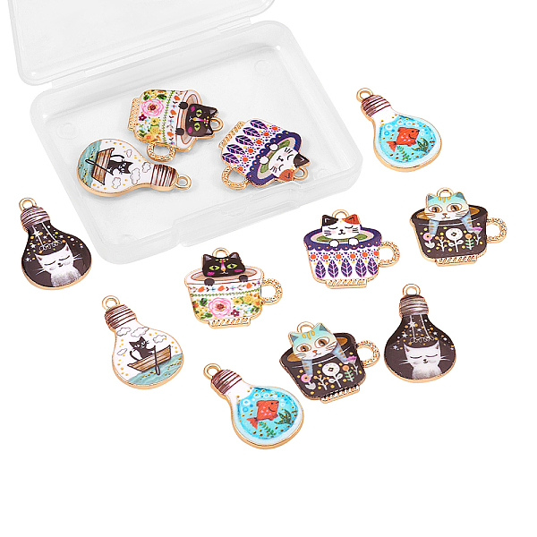 PandaHall Japanese Style Print Alloy Enamel Pendants, Cadmium Free & Lead Free, Golden, Mixed Color, 12pcs/box Alloy Rhinestone+Enamel Mixed..., Multicolor
PandaHall Japanese Style Print Alloy Enamel Pendants, Cadmium Free & Lead Free, Golden, Mixed Color, 12pcs/box Alloy Rhinestone+Enamel Mixed..., Multicolor