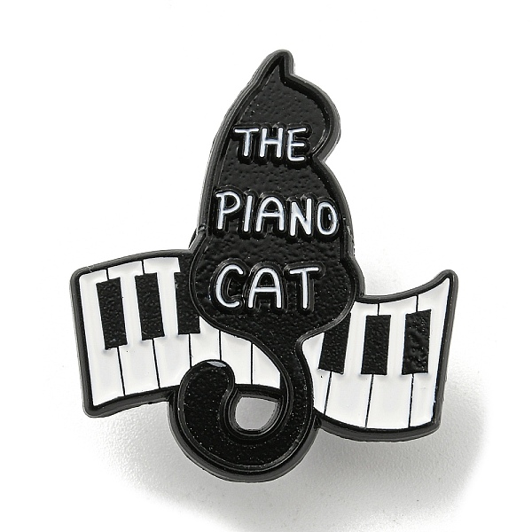 PandaHall Music Theme Cartoon Black Cat Enamel Pins, Black Alloy Badge for Women Men, Piano, 28.8x25.4x1.4mm Alloy+Enamel Piano
PandaHall Music Theme Cartoon Black Cat Enamel Pins, Black Alloy Badge for Women Men, Piano, 28.8x25.4x1.4mm Alloy+Enamel Piano