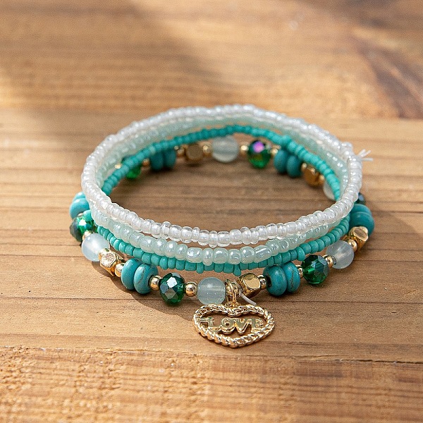 PandaHall Bohemian Vacation Style Glass Beaded Stackable Stretch Bracelets Set for Women Glass
PandaHall Bohemian Vacation Style Glass Beaded Stackable Stretch Bracelets Set for Women Glass
