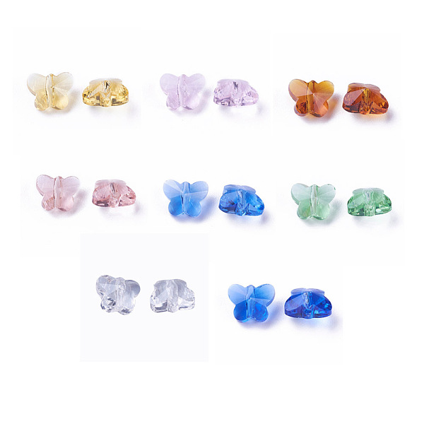 PandaHall Transparent Glass Beads, Faceted, Butterfly, Mixed Color, 6.5x8x5.5mm, Hole: 1mm Glass Butterfly Multicolor
PandaHall Transparent Glass Beads, Faceted, Butterfly, Mixed Color, 6.5x8x5.5mm, Hole: 1mm Glass Butterfly Multicolor