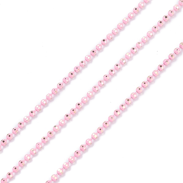 PandaHall Spray Painted Brass Faceted Ball Chains, Soldered, with Spool, Round, Pink, 1.5mm Brass Pink
PandaHall Spray Painted Brass Faceted Ball Chains, Soldered, with Spool, Round, Pink, 1.5mm Brass Pink