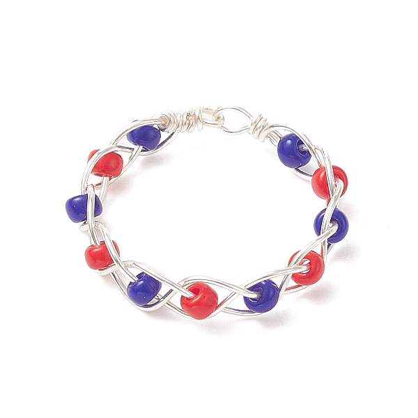 PandaHall Independence Day Japanese Seed Braided Bead Finger Ring, Silver Brass Wire Wrapped Jewelry for Men Women, Colorful, Inner Diameter...
PandaHall Independence Day Japanese Seed Braided Bead Finger Ring, Silver Brass Wire Wrapped Jewelry for Men Women, Colorful, Inner Diameter...