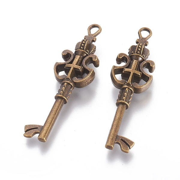 PandaHall Alloy Pendants, Cadmium Free & Nickel Free & Lead Free, Skeleton Key Pendants, Antique Bronze, 50x14x6mm, Hole: 3mm Alloy Key
PandaHall Alloy Pendants, Cadmium Free & Nickel Free & Lead Free, Skeleton Key Pendants, Antique Bronze, 50x14x6mm, Hole: 3mm Alloy Key