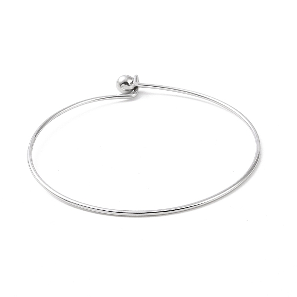 PandaHall Screw End Ball 304 Stainless Steel Wire Bangle, Torque Bangle for Women, Stainless Steel Color, Inner Diameter: 2-1/2 inch(6.2cm)...
PandaHall Screw End Ball 304 Stainless Steel Wire Bangle, Torque Bangle for Women, Stainless Steel Color, Inner Diameter: 2-1/2 inch(6.2cm)...