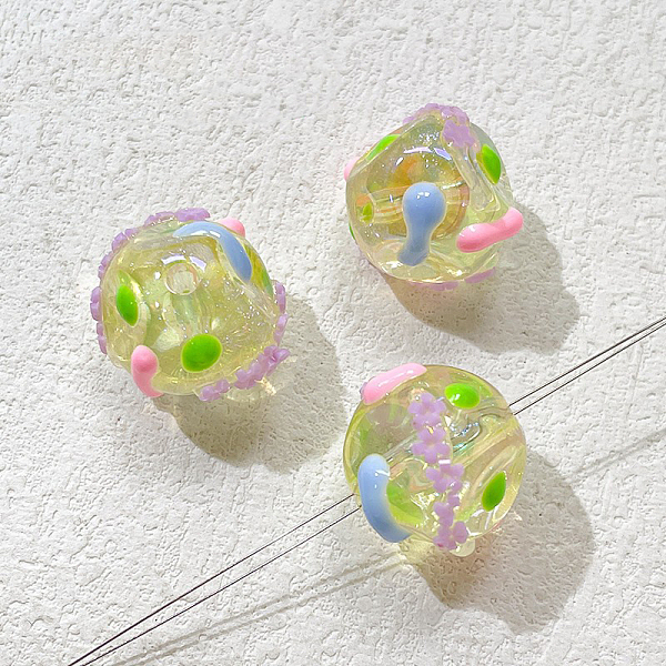 PandaHall Transparent Acrylic Beads, Hand Painted Beads, Bumpy, Round, 18x17mm Acrylic Round
PandaHall Transparent Acrylic Beads, Hand Painted Beads, Bumpy, Round, 18x17mm Acrylic Round