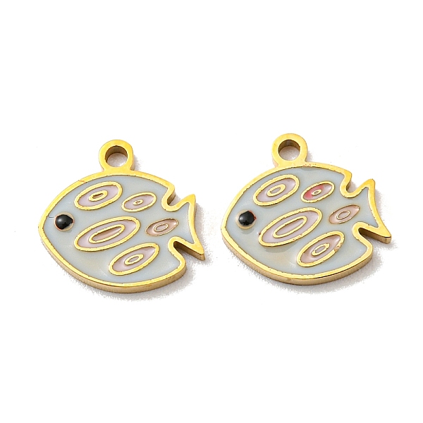 PandaHall 304 Stainless Steel Enamel Charms, Fish Charm, Real 14K Gold Plated, 9x9.5x1mm, Hole: 1.2mm Stainless Steel+Enamel Fish
PandaHall 304 Stainless Steel Enamel Charms, Fish Charm, Real 14K Gold Plated, 9x9.5x1mm, Hole: 1.2mm Stainless Steel+Enamel Fish