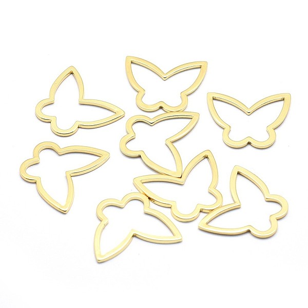 PandaHall Brass Linking Rings, Cadmium Free & Nickel Free & Lead Free, Butterfly, Real 18K Gold Plated, 17x20.5x1mm Brass Butterfly
PandaHall Brass Linking Rings, Cadmium Free & Nickel Free & Lead Free, Butterfly, Real 18K Gold Plated, 17x20.5x1mm Brass Butterfly