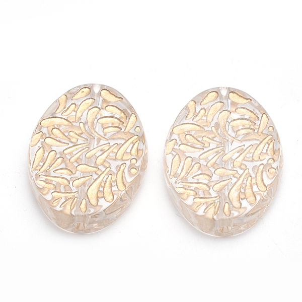 PandaHall Plating Acrylic Beads, Gold Blocking, Oval, Clear, 28x20x5.5mm, Hole: 1.5mm, about 232pcs/500g Acrylic Oval Clear
PandaHall Plating Acrylic Beads, Gold Blocking, Oval, Clear, 28x20x5.5mm, Hole: 1.5mm, about 232pcs/500g Acrylic Oval Clear