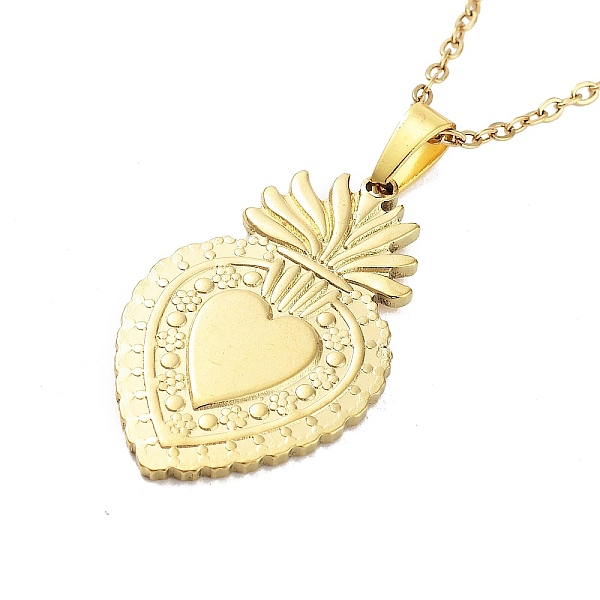 PandaHall Sacred Heart 304 Stainless Steel Pendant Necklaces, Cable Chains Necklaces for Women, Real 18K Gold Plated, 15.75 inch(40cm)...
PandaHall Sacred Heart 304 Stainless Steel Pendant Necklaces, Cable Chains Necklaces for Women, Real 18K Gold Plated, 15.75 inch(40cm)...