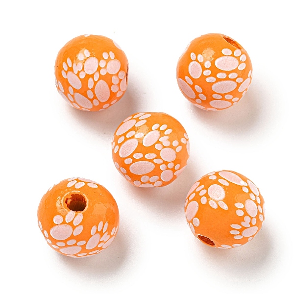 PandaHall Printed Wood European Beads, Round with Paw Print Pattern, Dark Orange, 15.5~16mm, Hole: 4~4.5mm Wood Round
PandaHall Printed Wood European Beads, Round with Paw Print Pattern, Dark Orange, 15.5~16mm, Hole: 4~4.5mm Wood Round