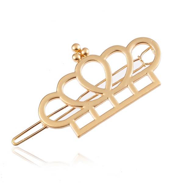 PandaHall Crown Zinc Alloy Ponytail Hairpins, Minimalist Hair Bobby Pins Barrettes, Hair Accessories, Golden, 52x32mm Alloy Crown
PandaHall Crown Zinc Alloy Ponytail Hairpins, Minimalist Hair Bobby Pins Barrettes, Hair Accessories, Golden, 52x32mm Alloy Crown