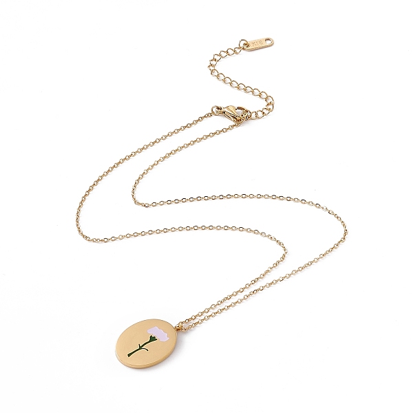 PandaHall Enamel Oval with Birth Flower Pendant Necklace, Golden 304 Stainless Steel Jewelry for Women, January Carnation, 15.67~16.26 inch...
PandaHall Enamel Oval with Birth Flower Pendant Necklace, Golden 304 Stainless Steel Jewelry for Women, January Carnation, 15.67~16.26 inch...