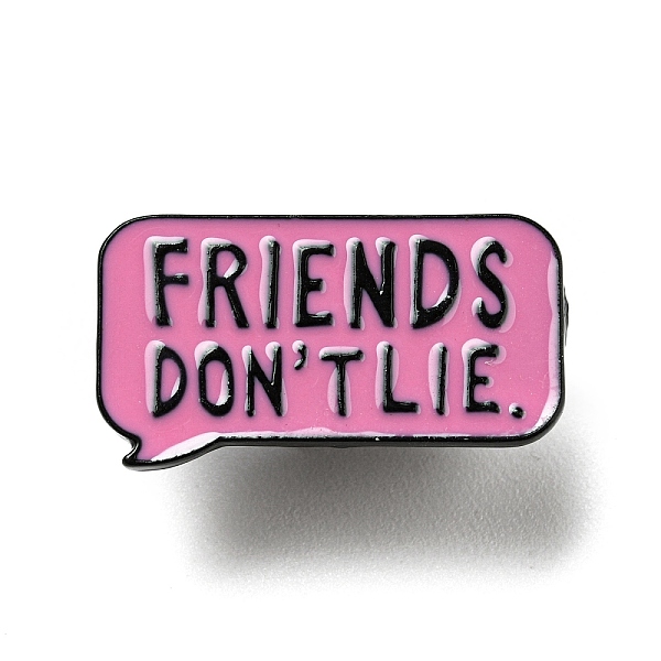 PandaHall Enamel Pins, Electrophoresis Black Plated Alloy Brooch, Word Friends Don't Lie, 15.5x28x2mm Alloy+Enamel Word
PandaHall Enamel Pins, Electrophoresis Black Plated Alloy Brooch, Word Friends Don't Lie, 15.5x28x2mm Alloy+Enamel Word