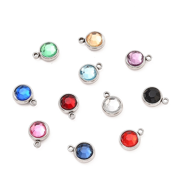 PandaHall 304 Stainless Steel Charms, with Acrylic Rhinestone, Birthstone Charms, Faceted, Flat Round, Stainless Steel Color, Mixed Color..., Multicolor
PandaHall 304 Stainless Steel Charms, with Acrylic Rhinestone, Birthstone Charms, Faceted, Flat Round, Stainless Steel Color, Mixed Color..., Multicolor