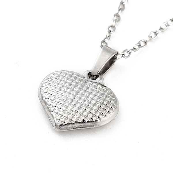 PandaHall Heart with Tartan 304 Stainless Steel Pendant Necklaces, Cable Chain Necklaces for Women, Stainless Steel Color, 15.75 inch(40cm)...
PandaHall Heart with Tartan 304 Stainless Steel Pendant Necklaces, Cable Chain Necklaces for Women, Stainless Steel Color, 15.75 inch(40cm)...