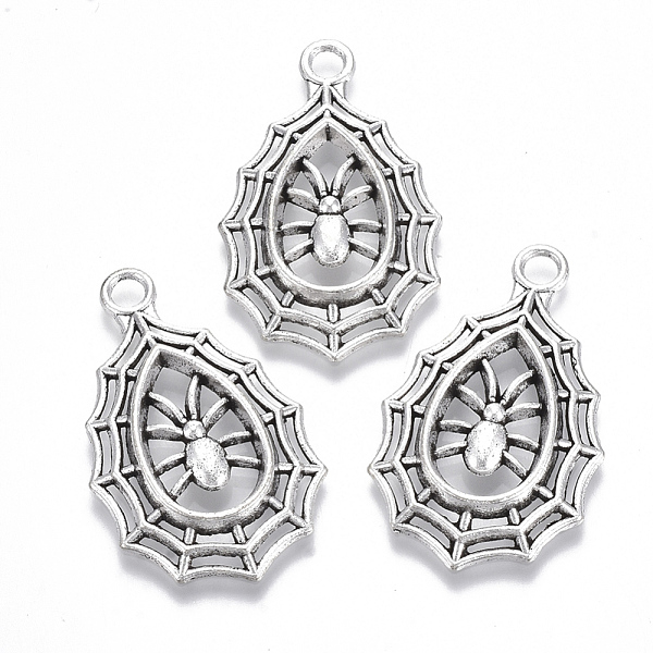 PandaHall Tibetan Style Alloy Pendants, Lead Free & Cadmium Free, Spiders & Web, Antique Silver, 34.5x21x3.5mm, Hole: 2.5mm Alloy Teardrop
PandaHall Tibetan Style Alloy Pendants, Lead Free & Cadmium Free, Spiders & Web, Antique Silver, 34.5x21x3.5mm, Hole: 2.5mm Alloy Teardrop
