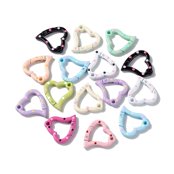 PandaHall Spray Painted Alloy Spring Gate Rings, Heart, Mixed Color, 31.5x29x5mm, Hole: 3mm Alloy Multicolor
PandaHall Spray Painted Alloy Spring Gate Rings, Heart, Mixed Color, 31.5x29x5mm, Hole: 3mm Alloy Multicolor