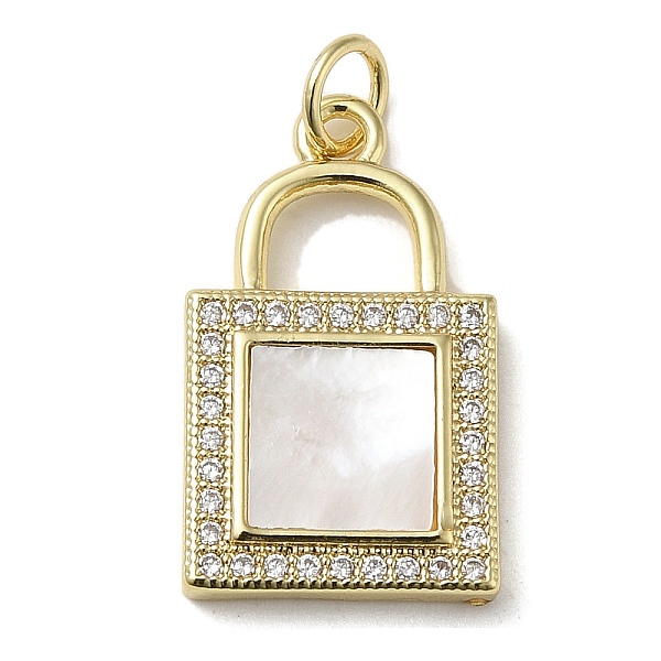 PandaHall Brass Micro Pave Cubic Zirconia Pendants, with Shell, Lock, Real 18K Gold Plated, 21x12.5x3mm, Hole: 3.4mm Brass+Cubic..., Clear
PandaHall Brass Micro Pave Cubic Zirconia Pendants, with Shell, Lock, Real 18K Gold Plated, 21x12.5x3mm, Hole: 3.4mm Brass+Cubic..., Clear