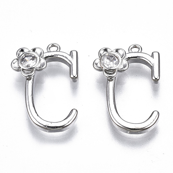 PandaHall Brass Pendants, with Rhinestones, Alphabet, Platinum, Letter.C, 18x12x2.5mm, Hole: 1mm Brass+Rhinestone Letter C
PandaHall Brass Pendants, with Rhinestones, Alphabet, Platinum, Letter.C, 18x12x2.5mm, Hole: 1mm Brass+Rhinestone Letter C