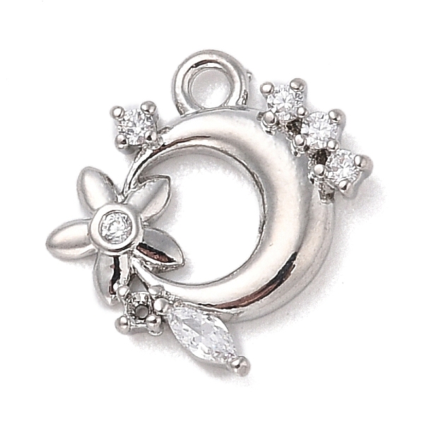 PandaHall Brass with Cubic Zirconia Charms, Moon with Star, Platinum, 11x12x2mm, Hole: 1.2mm Brass+Cubic Zirconia Moon Clear
PandaHall Brass with Cubic Zirconia Charms, Moon with Star, Platinum, 11x12x2mm, Hole: 1.2mm Brass+Cubic Zirconia Moon Clear